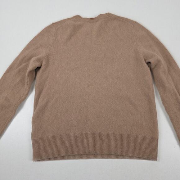 Quince Sweater Tan 100% Cashmere Crewneck Pullover Men's Medium Women's Large - Picture 10 of 12